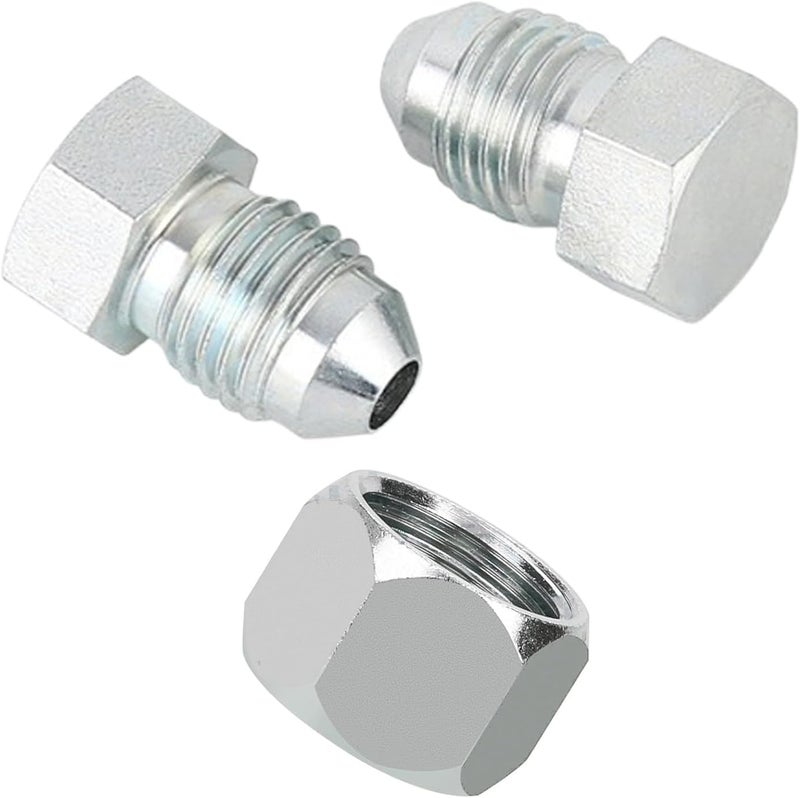 JROUTH JIC 12 Hydraulic Cap and Plug Hose Tube and Pipe Fitting Kit, 37 Degree Pipe Fitting Kit Cap and Plug Kit(2 Sets） - Image 5